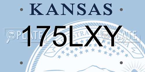 175LXY Kansas License Plate