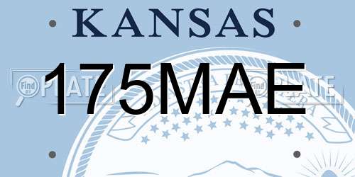 175MAE Kansas License Plate