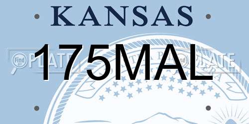 175MAL Kansas License Plate