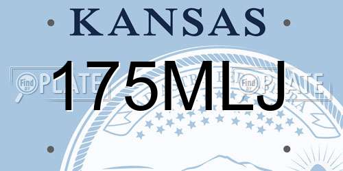175MLJ Kansas License Plate