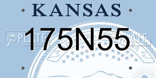 175N55 Kansas License Plate