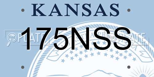 175NSS Kansas License Plate