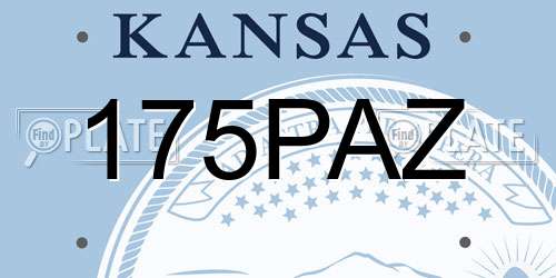 175PAZ Kansas License Plate