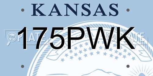 175PWK Kansas License Plate