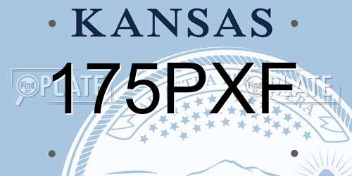 175PXF Kansas License Plate