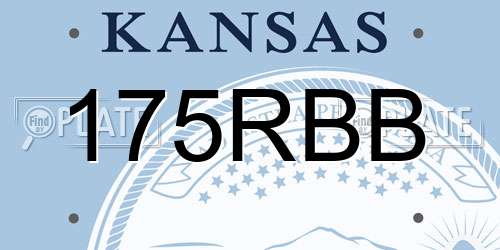 175RBB Kansas License Plate