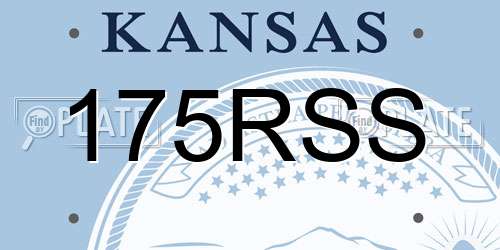 175RSS Kansas License Plate