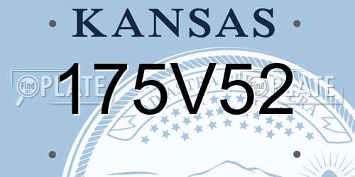 175V52 Kansas License Plate