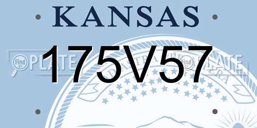 175V57 Kansas License Plate