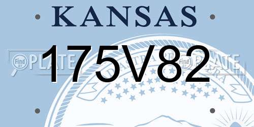 175V82 Kansas License Plate