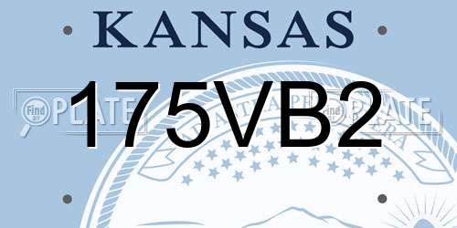 175VB2 Kansas License Plate