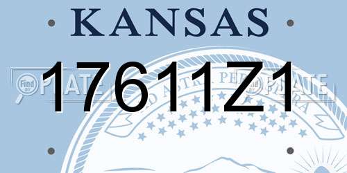 17611Z1 Kansas License Plate