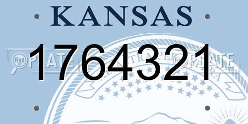 1764321 Kansas License Plate