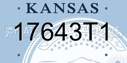 17643T1 Kansas License Plate