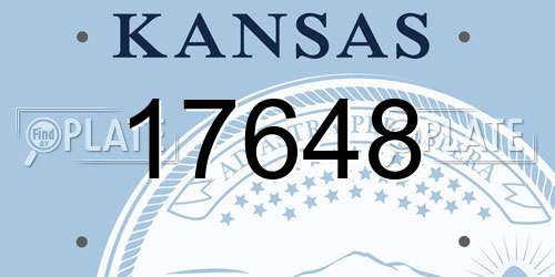 17648 Kansas License Plate