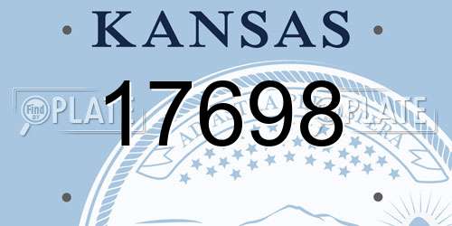 17698 Kansas License Plate