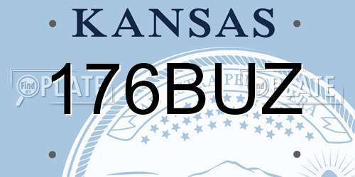 176BUZ Kansas License Plate