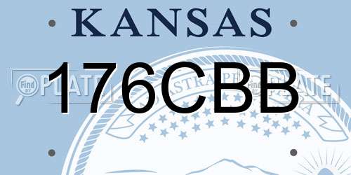 176CBB Kansas License Plate