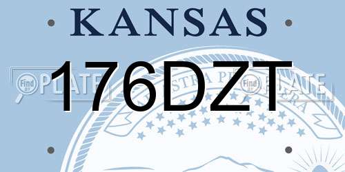 176DZT Kansas License Plate