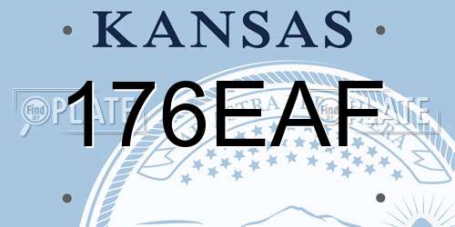 176EAF Kansas License Plate