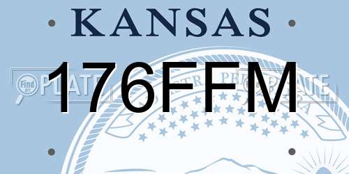 176FFM Kansas License Plate