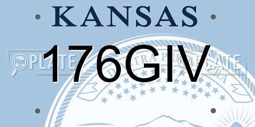 176GIV Kansas License Plate