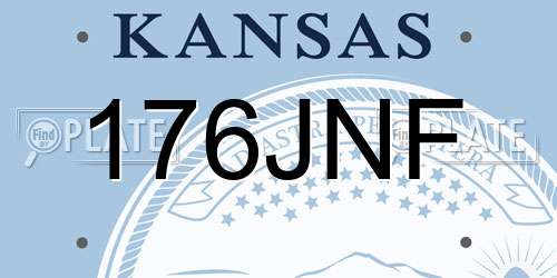 176JNF Kansas License Plate
