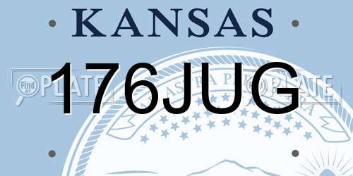 176JUG Kansas License Plate