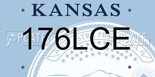 176LCE Kansas License Plate