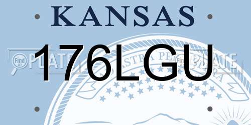176LGU Kansas License Plate