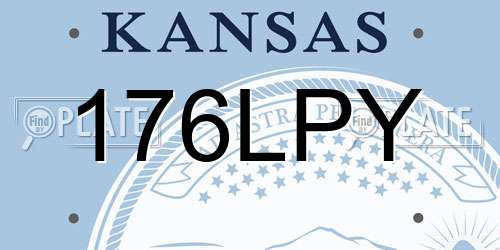 176LPY Kansas License Plate