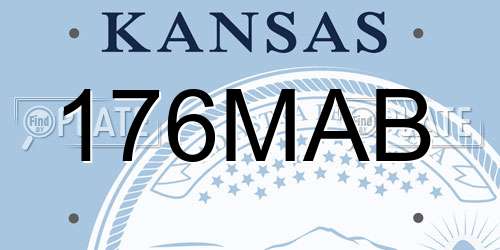 176MAB Kansas License Plate