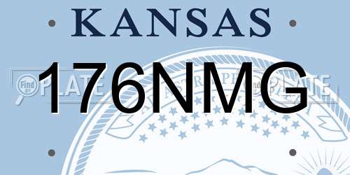 176NMG Kansas License Plate