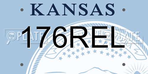 176REL Kansas License Plate