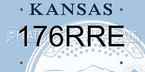 176RRE Kansas License Plate