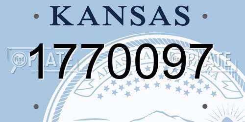 1770097 Kansas License Plate