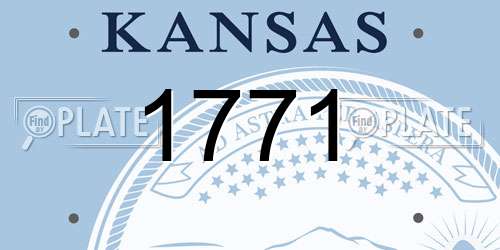 1771 Kansas License Plate