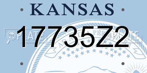 17735Z2 Kansas License Plate