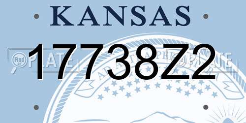 17738Z2 Kansas License Plate