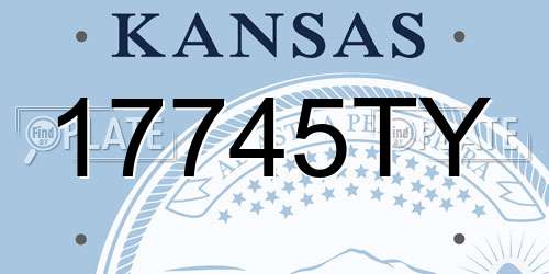 17745TY Kansas License Plate