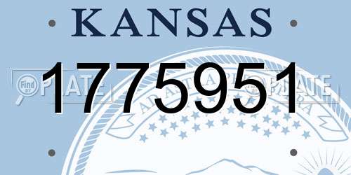 1775951 Kansas License Plate
