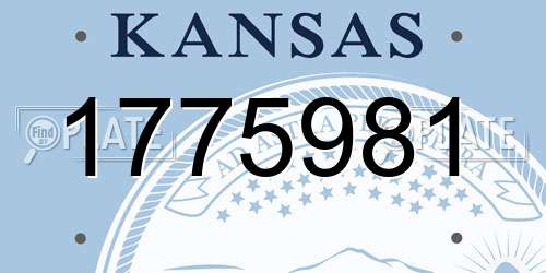 1775981 Kansas License Plate