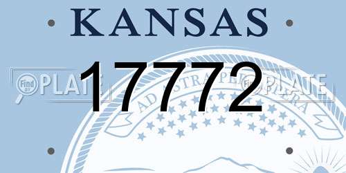 17772 Kansas License Plate