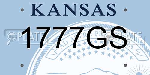 1777GS Kansas License Plate