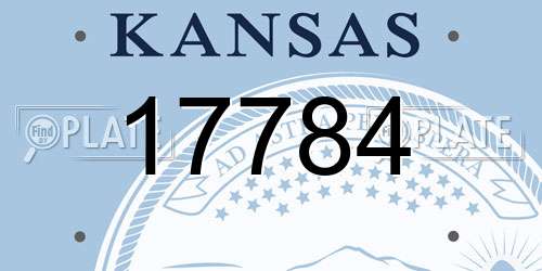 17784 Kansas License Plate