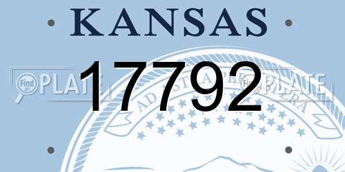 17792 Kansas License Plate