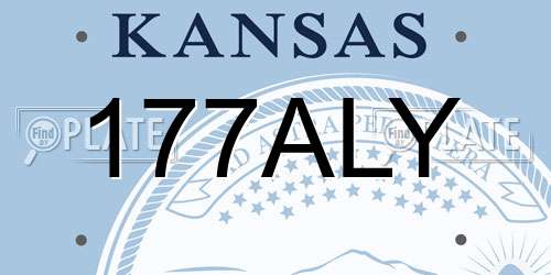 177ALY Kansas License Plate