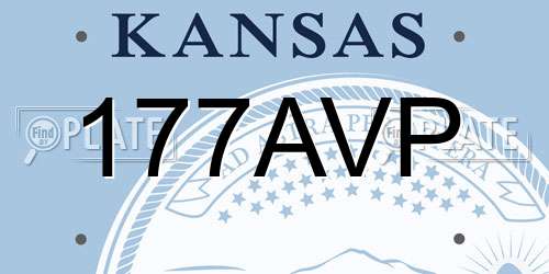 177AVP Kansas License Plate