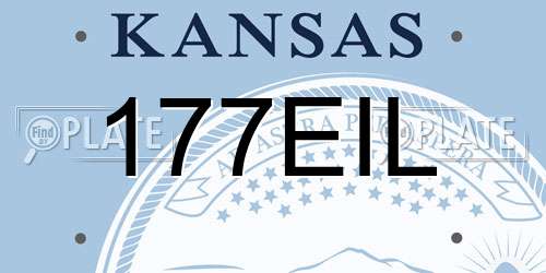 177EIL Kansas License Plate