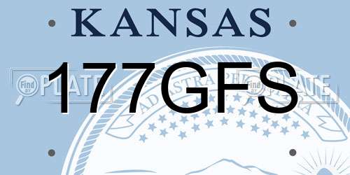 177GFS Kansas License Plate
